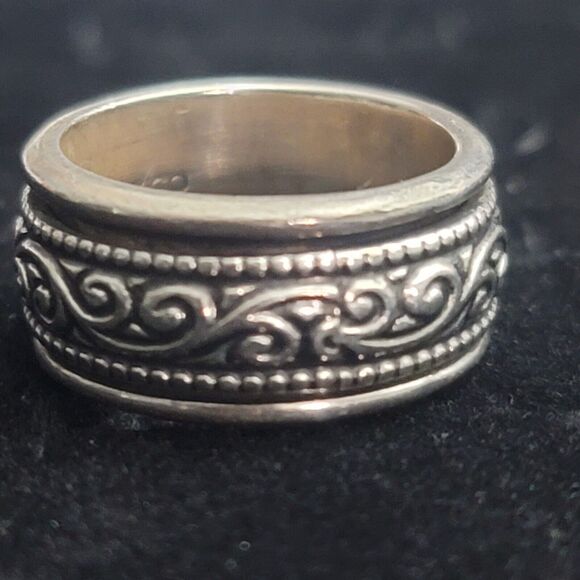 925 Sterling Silver Spinner Ring Size 6 - Picture 4 of 7